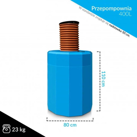 Zbiornik - przepompownia ścieków 400L 09681796