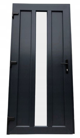 Drzwi zewnętrzne wejściowe (kolor: antracyt, strona: prawa, szerokość: 100 cm) 54471895
