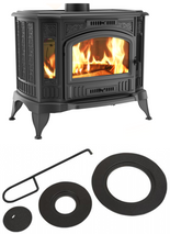 Piec wolnostojący koza 10kW K9 ASDP z wylotem spalin fi 130 z fajerką i z pogrzebaczem - spełnia anty-smogowy EkoProjekt 30076625