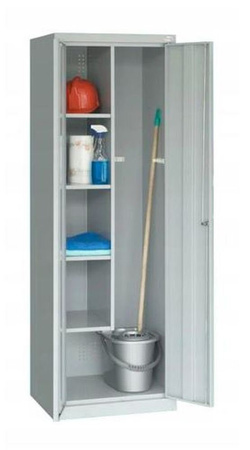 Szafa gospodarcza na wiadro mopa, kolor: RAL7035 (jasnoszary) (wymiary: 180x60x50 cm) 09276461