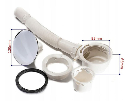 Brodzik slim kwadratowy czarny 90x90 akryl + syfon 23178192