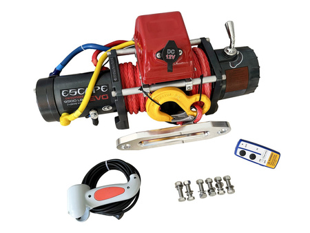 Wyciągarka Escape EVO 9500 lbs [4309 kg] EWX-QF z liną syntetyczną 12V (lina: 10 mm w oplocie 28 m 9500 kg +hak) 81877760