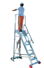 Drabina magazynowa 7 stopniowa FARAONE (wysokość robocza: 3,52m) 99675066