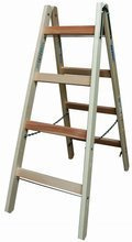 Drabina drewniana dwustronna KRAUSE ze szczeblami 2x4 (wysokość robocza: 2,50m) 99675176