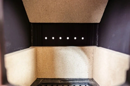 Piec wolnostojący żeliwny 6,5-9kW na drewno (kolor: złoty, średnica wylotu spalin: 120mm) - spełnia anty-smogowy EkoProjekt 65882963