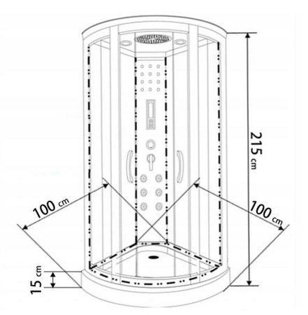 Kabina prysznicowa z hydromasażem 100x100 23178213