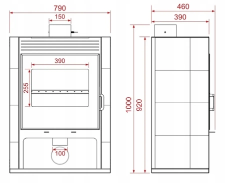Piec koza wolnostojący kaflowy 12,1kW (kolor: biały) - spełnia anty-smogowy EkoProjekt 04483304