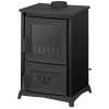 Piec kominek koza żeliwny z płytą grzewczą fajerką czarny 6,5-8,5kW na drewno (średnica wylotu spalin: 130mm) - spełnia anty-smogowy EkoProjekt 99683063