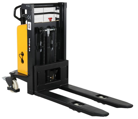 Wózek paletowy elektryczny GermanTech, koła kierownicy i wideł: Nylon i Nylon (max wysokość: 800 mm, udźwig: 1000 kg, długość wideł: 1150 mm) 99729413