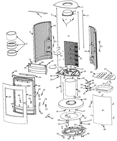 Piec wolnostojący 12kW Pharos (kolor: emalia antracyt) - spełnia anty-smogowy EkoProjekt 86876400