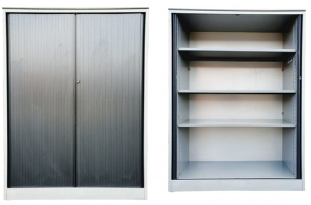 Box24 Szafa roletowa metalowa 3 półki - model używany (wymiary: 160x120x45 cm) 17678476