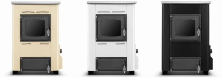 Piec kominek koza kuchenka kuchnia węglowa westfalka piecokuchnia kocioł CO z płaszczem wodnym 15-17kW (kolor: beżowy, średnica wylotu spalin: 128 mm) - spełnia anty-smogowy EkoProjekt 99682159