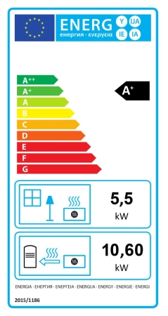 Kuchnia na drewno piec kominek koza kuchnia kocioł CO z płaszczem wodnym 16,15kW (kolor: brąz, średnica wylotu spalin: 130 mm) - spełnia anty-smogowy EkoProjekt 99683165