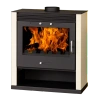 Piec piecyk kominek na drewno 13kW (kolor: kość słoniowa) - spełnia anty-smogowy EkoProjekt 48280256
