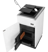 Kuchnia węglowa piec kominek z płaszczem wodnym CO 10-12kW (kolor: biały, średnica wylotu spalin: 120 mm) - spełnia anty-smogowy EkoProjekt 99681704