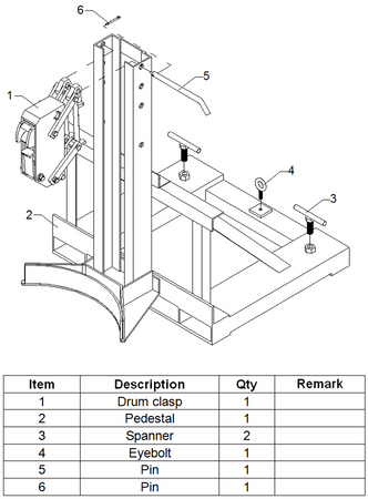 Uchwyt do beczek na wózek widłowy GermanTech (udźwig: 360 kg) 99724857