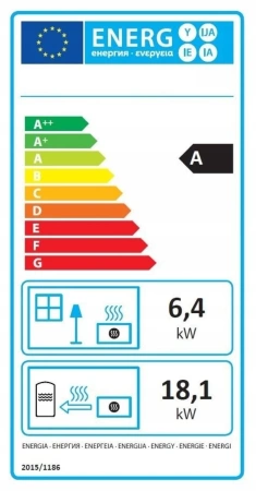  Piec wolnostojący z płaszczem wodnym 6,4–18,1 kW – czarny grafit, EkoProjekt 99650366