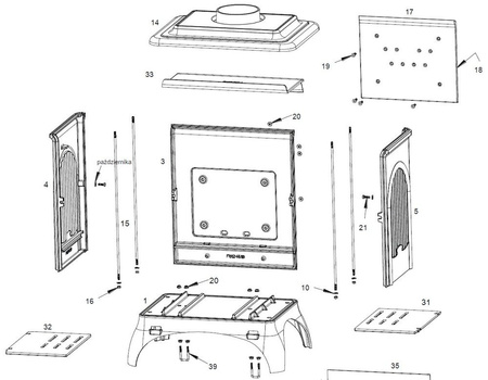 Piec wolnostojący 7kW Seville (wylot spalin: góra, kolor: antracyt) - spełnia anty-smogowy EkoProjekt 86865694