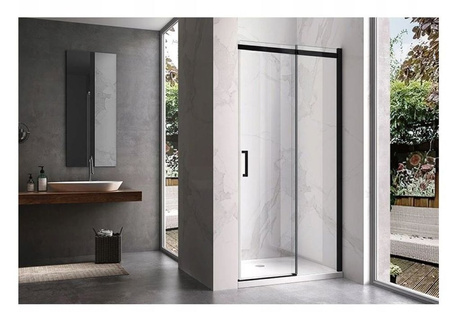 Drzwi prysznicowe 105-110cm czarne szkło 8mm 23178246