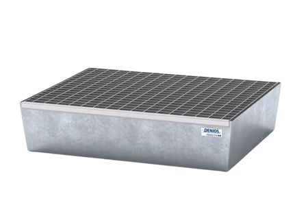 Wanna wychwytowa ze stali na 2 beczki, cynkowana, z kratą, 635 x 785 x 178 72279299