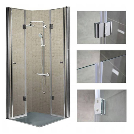 Kabina prysznicowa 80x80 szkło 6mm hq kwadrat 23178183