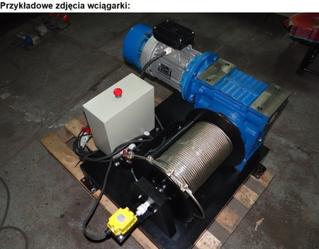 Treton Elektryczna wciągarka linowa z reduktorem ślimakowym + Lina o średnicy 8mm 20mb (siła uciągu: 2500 kg, moc: 7,5kW 400V) 28879172