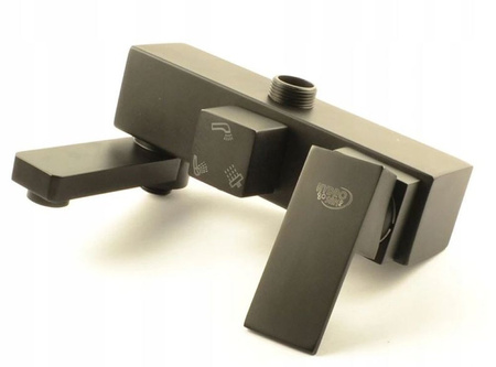 Bateria prysznicowa czarna zestaw + deszczownica 23178271