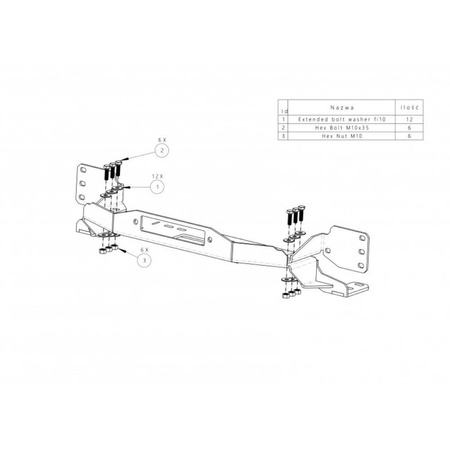 Toyota Sequoia 2007-2014 płyta montażowa wyciągarki 59881365