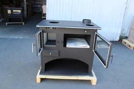 Piec kominek wolnostojący kuchnia, angielka 11kW z piekarnikiem, bez płaszcza wodnego - spełnia anty-smogowy EkoProjekt 48280261