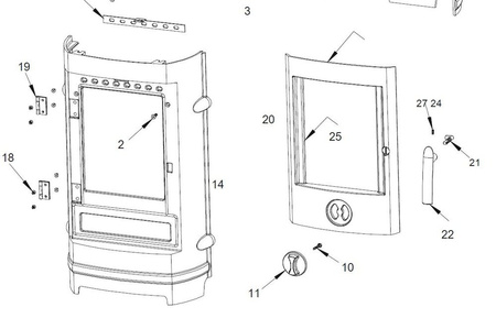 Piec wolnostojący 7kW Remilly (wylot spalin: góra, kolor: antracyt) - spełnia anty-smogowy EkoProjekt 86854918