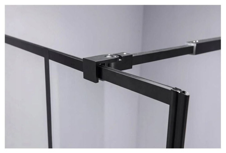 Kabina prysznicowa 80x80 szkło 6mm kwadrat czarna 23178255