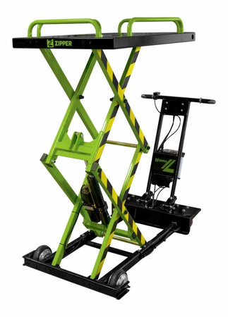 Elektryczny wózek nożycowy, platformowy, stół podnośnikowy, podnośnik (udźwig: 300/150 kg, wymiary stołu: 1000x600 mm, wysokość podnoszenia 235-1480 mm) 44382911