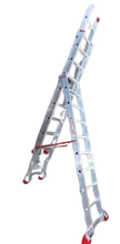 Drabina aluminiowa 3x14 FARAONE z adaptacją na schody (wysokość robocza: 11,08m) 99674976