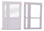 Drzwi zewnętrzne sklepowe (kolor: biały, strona: prawa, szerokość: 160 cm) 54469146