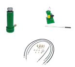 Siłownik hydrauliczny (w stanie złożonym: 160 mm, skok dwóch tłoków: 150 mm, udźwig: 20 T) + do wyboru: pompa hydrauliczna, przewód wysokociśnieniowy, szybkozłącze 1/4’’, manometr 62781601
