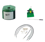 Zestaw: siłownik hydrauliczny, pompa hydrauliczna dwustopniowa, przewód wysokociśnieniowy, szybkozłącze 1/4 ’’ między siłownikiem a przewodem, manometr (w stanie złożonym:150 mm, skok tłoków: 150 mm, udźwig: 10T) 62779534