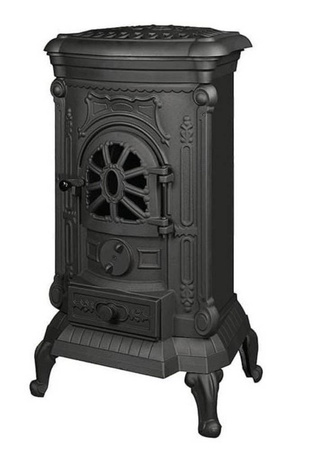 Agedin Piec żeliwny kominek koza 8-11kW na drewno (kolor: czarny) 57680094