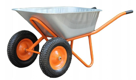 BEDREW Taczka dwukołowa ogrodowa ocynkowana 100L / 140L (wymiary koryta taczki: 88x57 cm) 18677166
