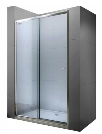 Calbati Drzwi prysznicowe 120cm przesuwne ścianka szkło 6mm 96878238