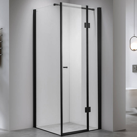 Calbati Kabina prysznicowa kwadratowa Czarna Black 90x90 szkło 6mm 96880044