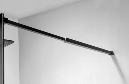 Calbati Ścianka prysznicowa 100 cm asymetryczna kratka szkło 8mm 48379599
