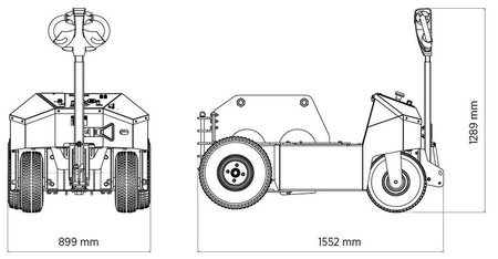 Ciągnik, holownik elektryczny do transportu wózków 14T 00075119