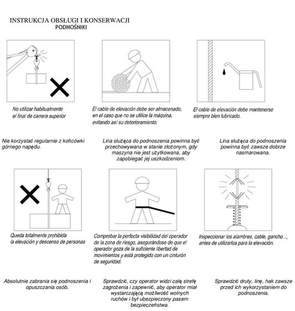 DESDEA Wciągarka 200kg/30m elektryczna linowa budowlana - do wyboru ramię, maszt, podpory, uchwyt rusztowania 08179931