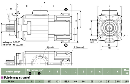 DOSTAWA GRATIS! 01539118 Pompa hydrauliczna tłoczkowa Hydro Leduc (objętość geometryczna: 114 cm³, maksymalna prędkość obrotowa: 1300 min-1 /obr/min)