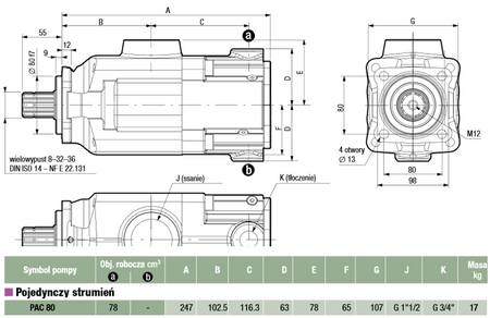 DOSTAWA GRATIS! 01539123 Pompa hydrauliczna tłoczkowa Hydro Leduc (objętość geometryczna: 80 cm³, maksymalna prędkość obrotowa: 1300 min-1 /obr/min)