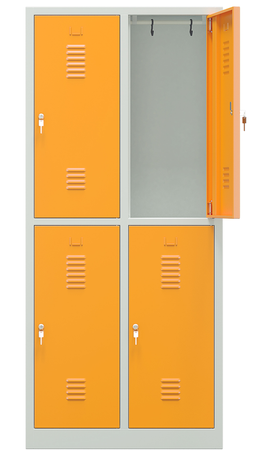 DOSTAWA GRATIS! 32773139 Szafka szkolna dla 4 uczniów, 4 drzwi z zamkiem szyfrowym (wymiary: 180x80x49cm mm)