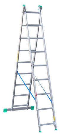 Drabina 2-elementowa aluminiowa Drabex 2x9 (wysokość robocza: 5,71m) 99674739