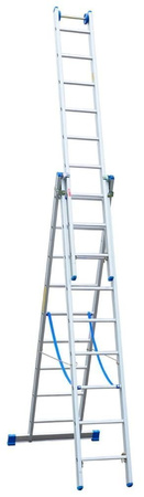 Drabina 3-elementowa anodowana Drabex 3x12 (wysokość robocza: 10,10m) 99674939