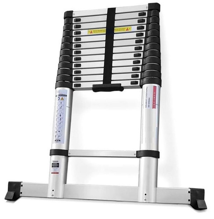 Drabina aluminiowa teleskopowa przystawna + torba (wysokość robocza: 5,1m) 99674989