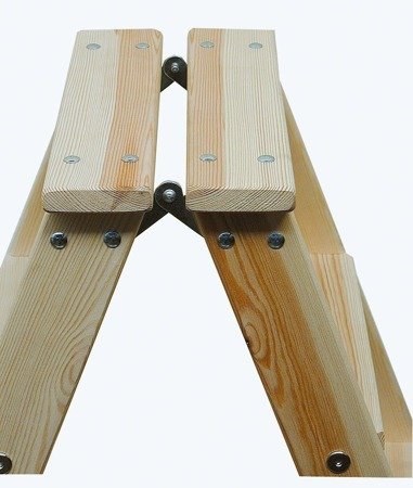 Drabina drewniana dwustronna Krause ze stopniami 2x8 (wysokość robocza: 3,30m) 99674699